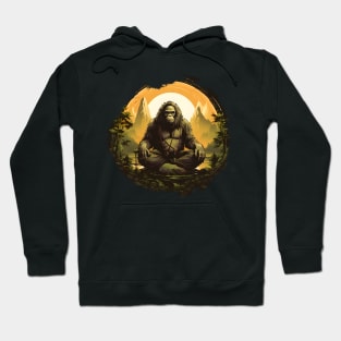 Meditating ape in nature, meditating monkey Hoodie